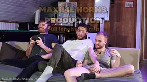 Gaming with friends double penetration bareback versatile big dicks twinks maxime horns doryann marguet