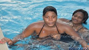 Unique Underwater Shots of Two Black Lesbians