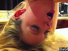 Dagfs - Amateur Girl Gets Her Ass Ravaged With Utensils