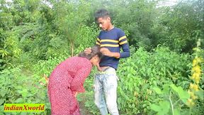 Dating sex in jungle with cute girlfriend! Desi love sex