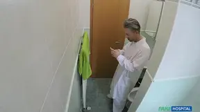 Fake Hospital - Busty Patient Catches Doctor Jerking Off and Offers her Pussy