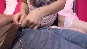 Two sexy babes join a group sex party with eager participants