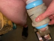 Intense orgasm. Loving my newest toy nice and heavy in my hole. I gave myself a happy ending Cum sho