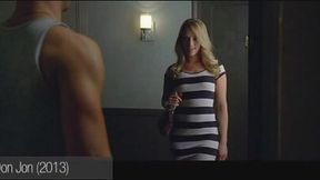 Scarlett Johansson flashes her nicely shaped body and gets poked