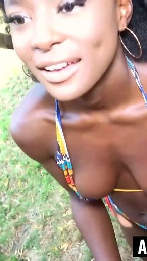 Big Tits Ebony Anal Stretched By Big White Cock POV In Interracial Hookup   Clip 1