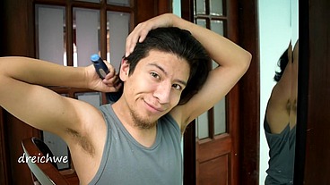 Combing my long soft hair