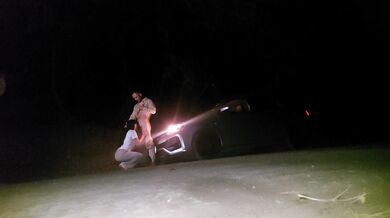 Two slutty passengers ride him in his ride hailing car
