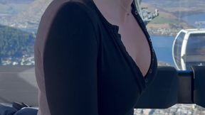 PAWG Gondola Blowjob Leads to Creampie by the Fireplace