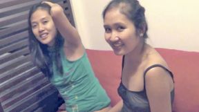 Two sultry Filipina chicks get freaked by a massive foreign cock&#x1F32D;
