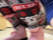 Nicolemyraaa flashes small titties in gas station