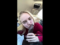 Stunning Blonde Teen Swallows Big Cock