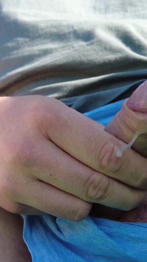 Ultra risky masturbation on the dike   Clip 3