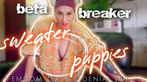 beta Breaker: Sweater Puppies - Femdom Downblouse Tit Worship Tease & Denial JOI | MILF Goddess Mz Dela Florez