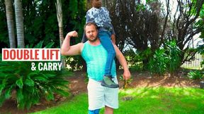 Two Giants Hoist & Carry The Small Guy