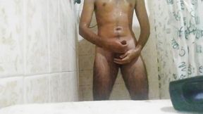 Masturbating and Cumming While Showering