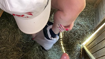 The slut craving his big cock to taste his hot cum
