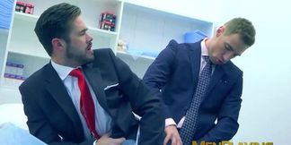 YOUNG KAYDEN GRAY Fucks Doc Mike De Marko Missionary Style on the Table