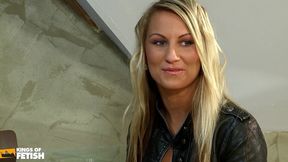 blonde teen take photos and gets fucked hard by a massive man at porn audition