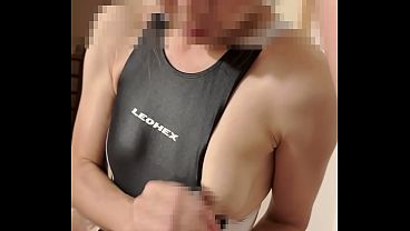 【個人撮影】素人の人妻に競泳水着を着させてぶっかけ