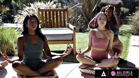 ALL GIRL MASSAGE - Yoga Class Turns Into Hot Sex Between Chanell Heart And Sabina Rouge
