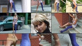 Yvette LLWC Publicing in One Huge Heel, and Short Dress (in HD 1920X1080)