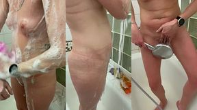 dans ma douche bon dimanche bisous de moi