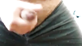 Chubby daddy bear jacking his uncut cock 3