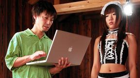 ”Charming looking Asian lady Mahiru getting drilled”