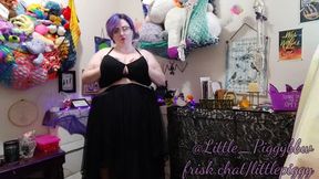 Goth girlfriend strip tease