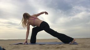 Beach Yoga in Bikini Top
