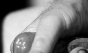 Stylish black and White Stroking an Cumming up Close