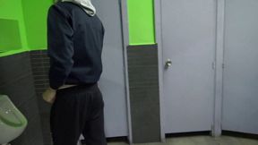 Straight twink fucked in a bathroom