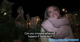 Babe gets paid extra Christmas cash for sex with stranger