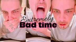 Extreme gagging and snotting