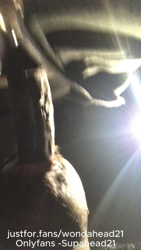 BBC Worship at Night: Risky Public Blowjob & Throat Fuck