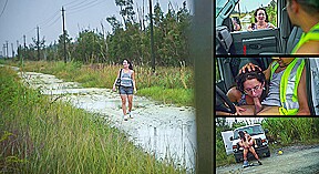 Evelyn Earns a Ride with Domination & Rough Outdoor Sex - HelplessTeens