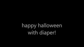 Chantal Channel stepmum on halloween'_s night with diaper