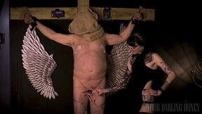 Crucifixion Shock Therapy, Edging, CBT and Overstimulation for Bondage Male Submissive - YourDarlingHoney