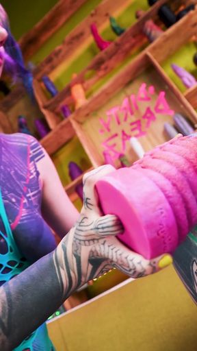 Alternative Girls Trying Out Crazy Toys and Playin with Their Assess