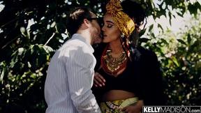 ”Ebony Babe Julie Kay Takes White Meat in Her Black Butt”