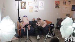 behind the scenes of shaundam spanking jay tru s sexy ass as miss jane judge watch and strokes shaundam s bbc