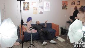 behind the scenes of shaundam spanking jay tru s sexy ass as miss jane judge watch and strokes shaundam s bbc