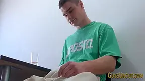 Muscly Uncut Hunk Cums Tugging 7 Min