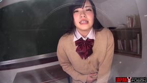Classroom Idol POV: Yukari Miyazawa’s Sloppy French Kiss Floods Your Face with Thick Spit as She Grinds on the Desk.
