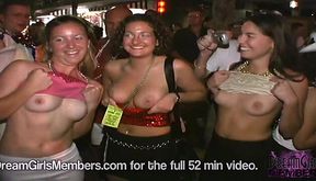 Naked milfs and wives go wild in public!