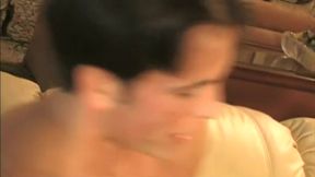 Sexy Threesome with Blond and Brunette and Stud Ends with Cumshot on Their Faces