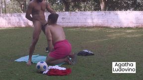 em campo com gabigol, ele socou as bolas no meu cuzinho