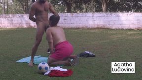 em campo com gabigol, ele socou as bolas no meu cuzinho