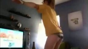My sexy and naughty exercises with my Wii console games