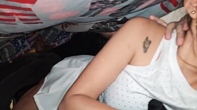 Petite Latina Blew Her Cheat with a Big Dick Cums in Mouth